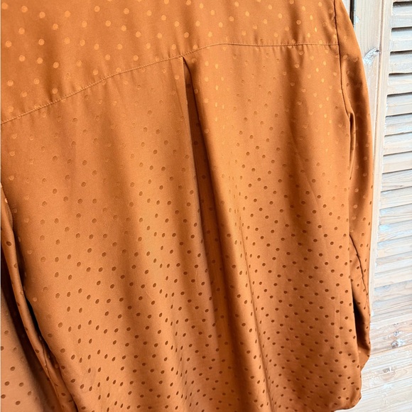 Sèzane 100% Silk Hazelnut Jacquard Ann Shirt (Size FR 36 | US 4) - Picture 8 of 12